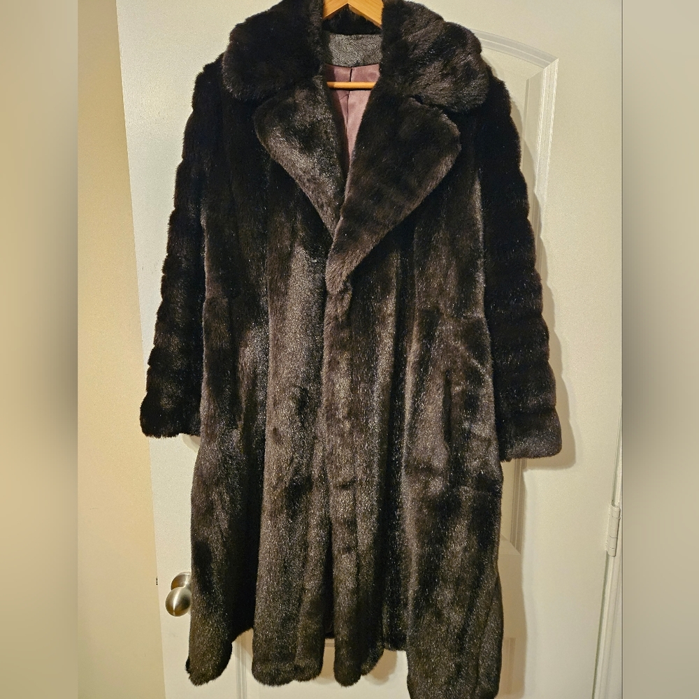 Vintage Tissavel of France Unisex Faux Fur Coat